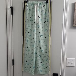 Victoria's Secret Light Green Floral Pajama Pants